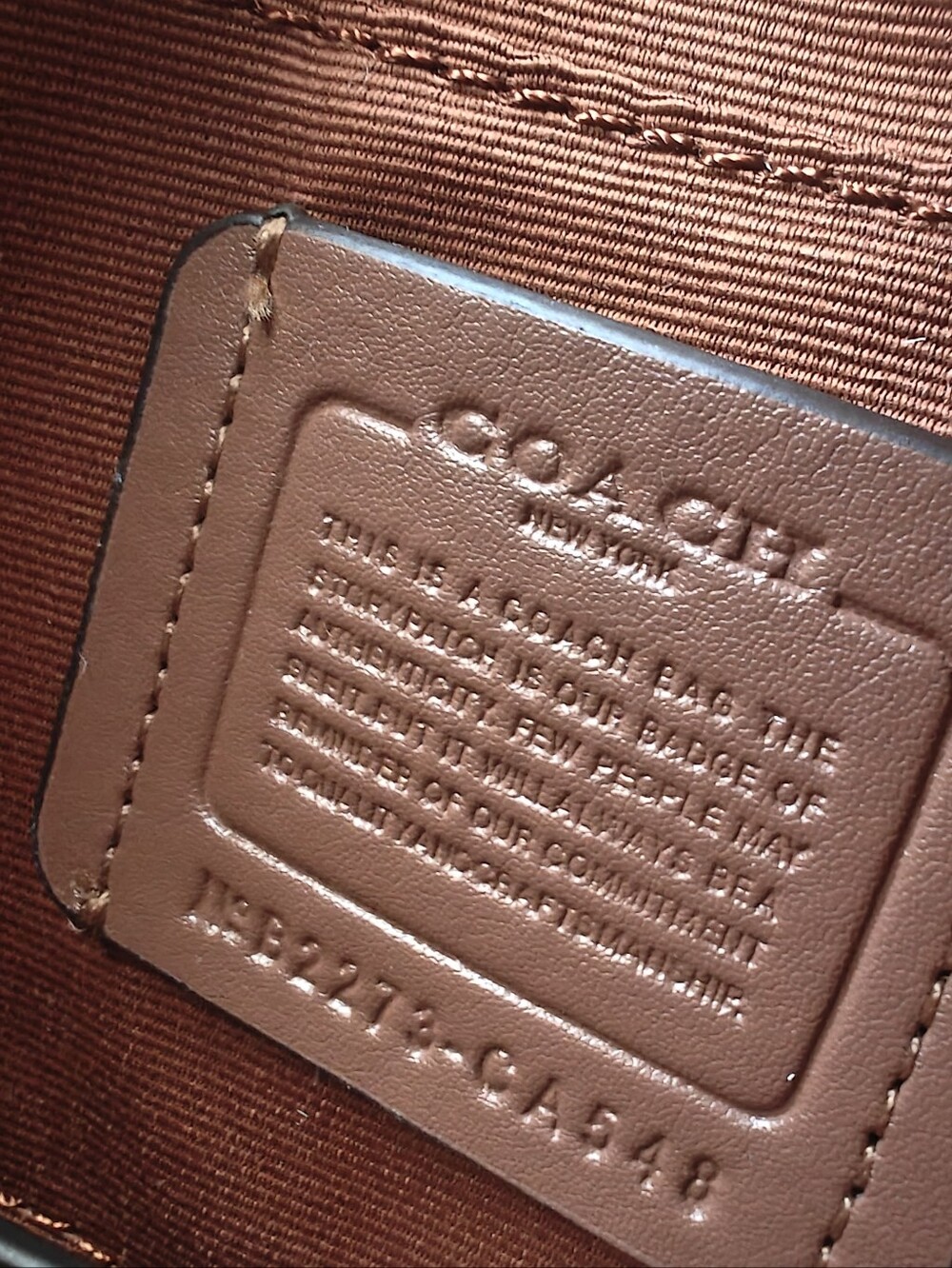 Signature Coach Teri Shoulder Bag CA548 Amber Brown - Picture 6 of 7